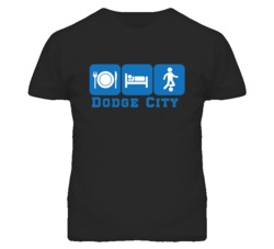 Dodge City Kansas Eat sleep Soccer T Shirt