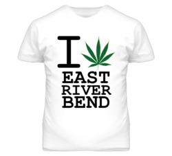 East River Bend Missouri I Heart Love Weed Marijuana Green T Shirt