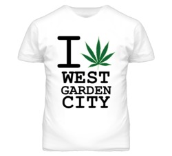 West Garden City Missouri I Heart Love Weed Marijuana Green T Shirt