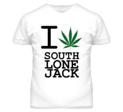 South Lone Jack Missouri I Heart Love Weed Marijuana Green T Shirt