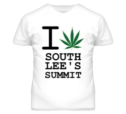 South Lee's Summit Missouri I Heart Love Weed Marijuana Green T Shirt