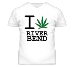 River Bend Missouri I Heart Love Weed Marijuana Green T Shirt