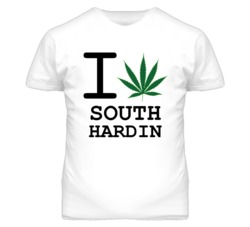 South Hardin Missouri I Heart Love Weed Marijuana Green T Shirt