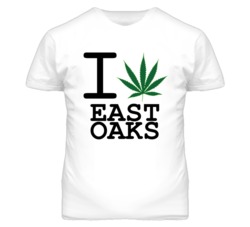 East Oaks Missouri I Heart Love Weed Marijuana Green T Shirt