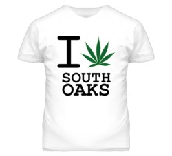 South Oaks Missouri I Heart Love Weed Marijuana Green T Shirt