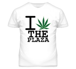 The Plaza Kansas I Heart Love Weed Marijuana Green T Shirt