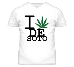 De Soto Kansas I Heart Love Weed Marijuana Green T Shirt