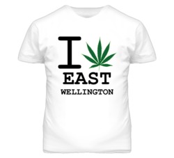 East Wellington Missouri I Heart Love Weed Marijuana Green T Shirt