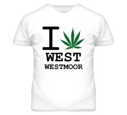 West Westmoor Missouri I Heart Love Weed Marijuana Green T Shirt