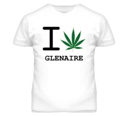 Glenaire Missouri I Heart Love Weed Marijuana Green T Shirt