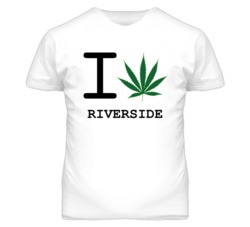 Riverside Missouri I Heart Love Weed Marijuana Green T Shirt