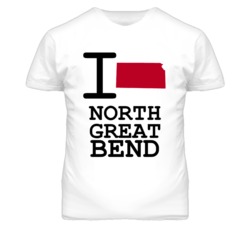 North Great Bend Kansas I Heart Love State T Shirt