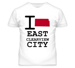 East Clearview City Kansas I Heart Love State T Shirt