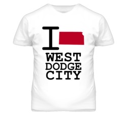 West Dodge City Kansas I Heart Love State T Shirt