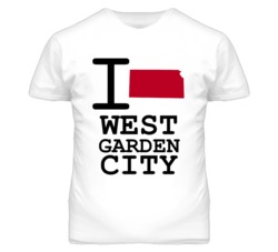 West Garden City Kansas I Heart Love State T Shirt