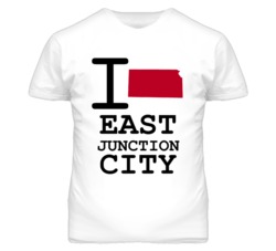 East Junction City Kansas I Heart Love State T Shirt