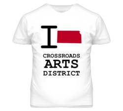 Crossroads Arts District Kansas I Heart Love State T Shirt
