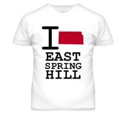 East Spring Hill Kansas I Heart Love State T Shirt