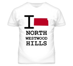 North Westwood Hills Kansas I Heart Love State T Shirt