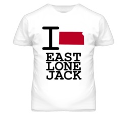 East Lone Jack Missouri I Heart Love State T Shirt