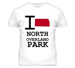 North Overland Park Kansas I Heart Love State T Shirt