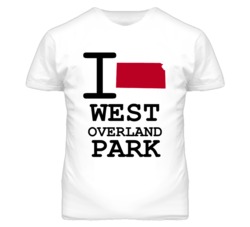 West Overland Park Kansas I Heart Love State T Shirt