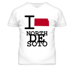 North De Soto Kansas I Heart Love State T Shirt
