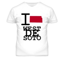 West De Soto Kansas I Heart Love State T Shirt
