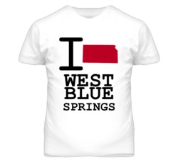 West Blue Springs Missouri I Heart Love State T Shirt