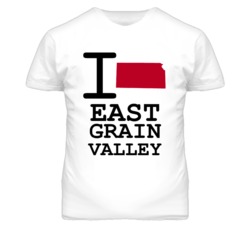East Grain Valley Missouri I Heart Love State T Shirt