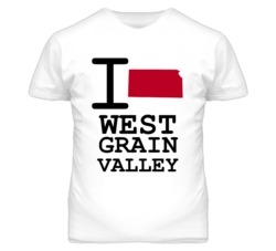 West Grain Valley Missouri I Heart Love State T Shirt