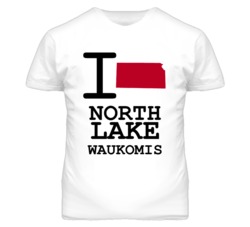 North Lake Waukomis Missouri I Heart Love State T Shirt