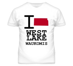 West Lake Waukomis Missouri I Heart Love State T Shirt