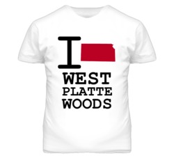 West Platte Woods Missouri I Heart Love State T Shirt