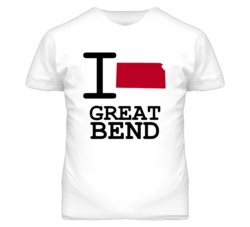 Great Bend Kansas I Heart Love State T Shirt
