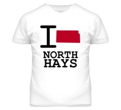 North Hays Kansas I Heart Love State T Shirt