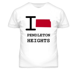 Pendleton Heights Kansas I Heart Love State T Shirt