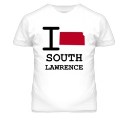 South Lawrence Kansas I Heart Love State T Shirt