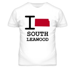 South Leawood Kansas I Heart Love State T Shirt
