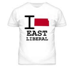 East Liberal Kansas I Heart Love State T Shirt
