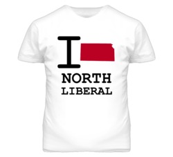 North Liberal Kansas I Heart Love State T Shirt