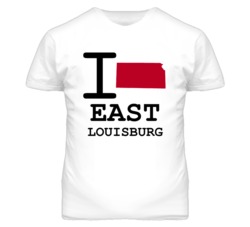 East Louisburg Kansas I Heart Love State T Shirt