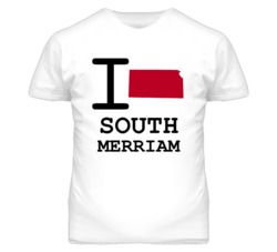 South Merriam Kansas I Heart Love State T Shirt
