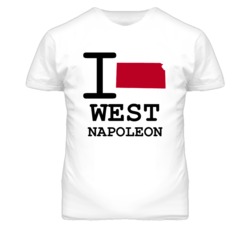 West Napoleon Missouri I Heart Love State T Shirt