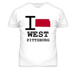 West Pittsburg Kansas I Heart Love State T Shirt