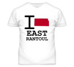 East Rantoul Kansas I Heart Love State T Shirt