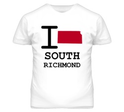 South Richmond Kansas I Heart Love State T Shirt
