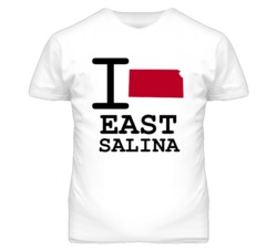 East Salina Kansas I Heart Love State T Shirt