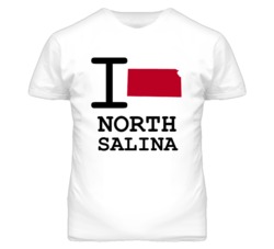 North Salina Kansas I Heart Love State T Shirt