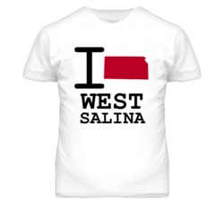 West Salina Kansas I Heart Love State T Shirt